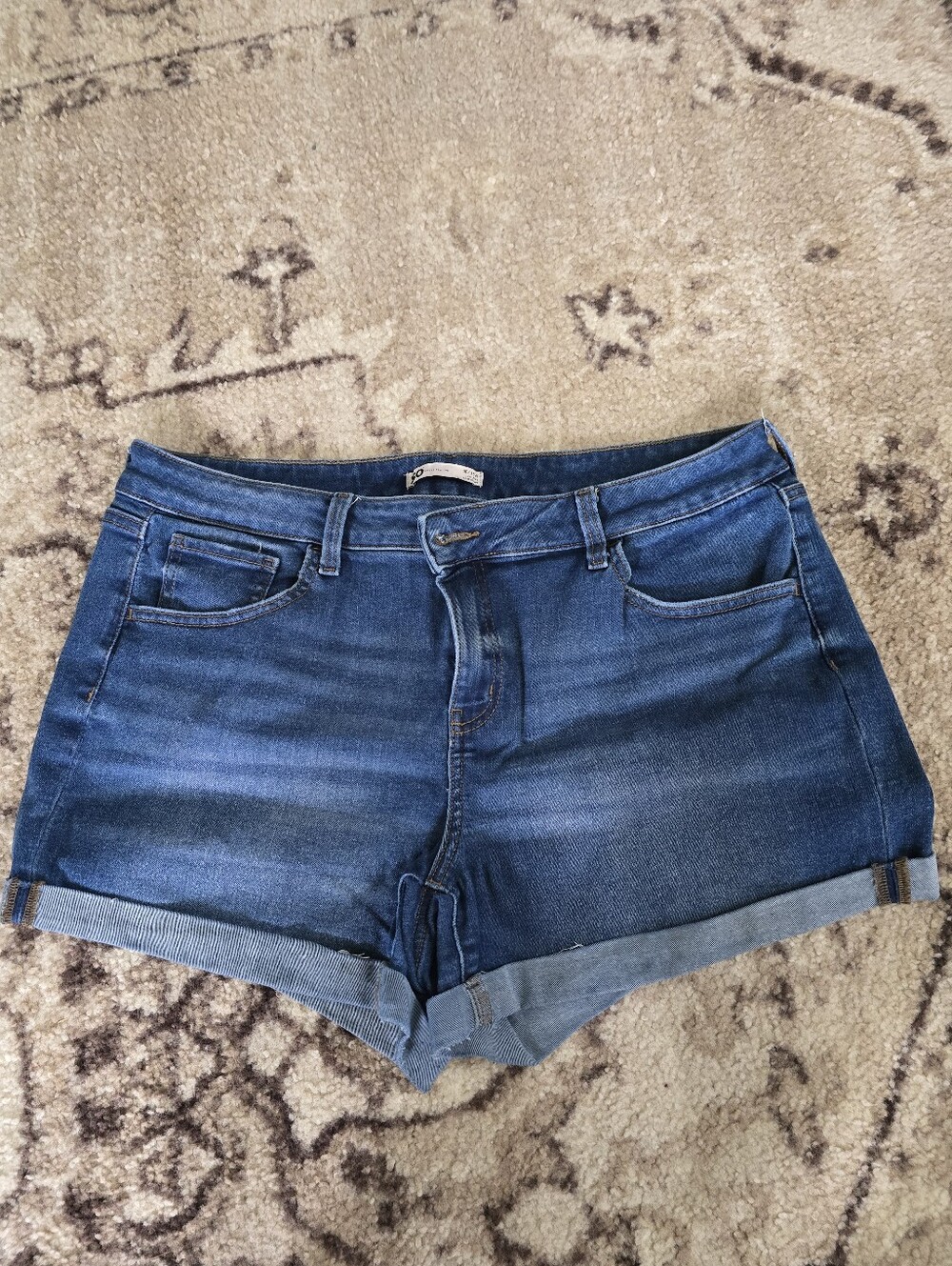 SO Women's Dark Blue Roll‑Cuff Denim Shorts